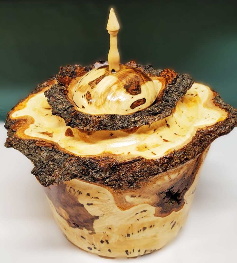 Maple Burl Box turned by Tony Kopchinski, Central Wisconsin Wood Turners