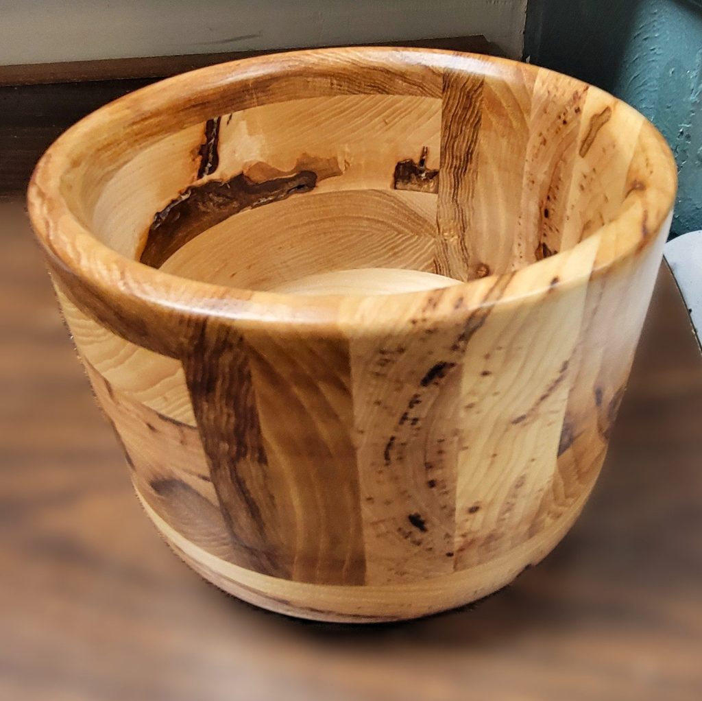 Hickory Trim Bowl turned by Tom Venus, Central Wisconsin Wood Turners
