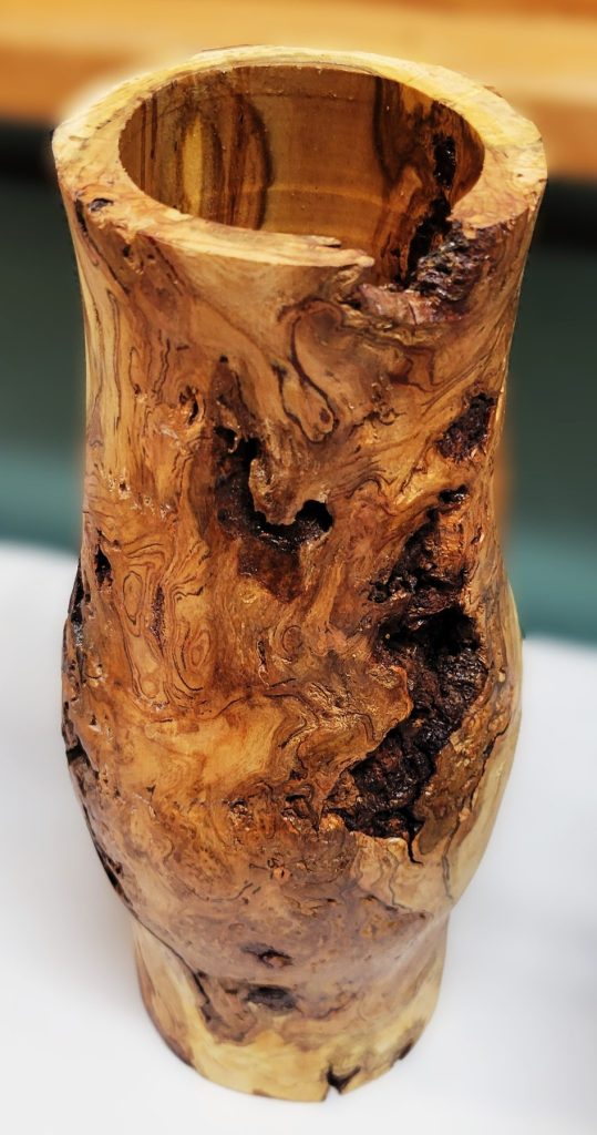 Cherry Burl Vase turned by Doug LaCount, Central Wisconsin Wood Turners