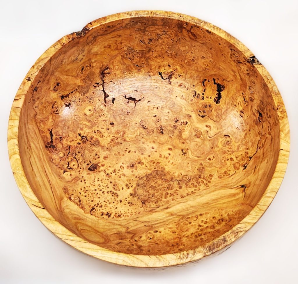 Cherry Burl Bowl turned by Doug Handrick, Central Wisconsin Wood Turners