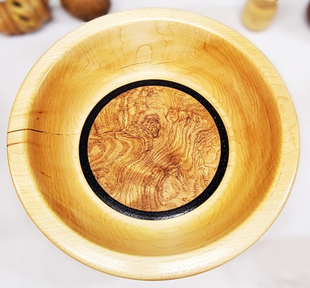 Maple and Oak Bowl turned by Bob Marciniak, Central Wisconsin Wood Turners