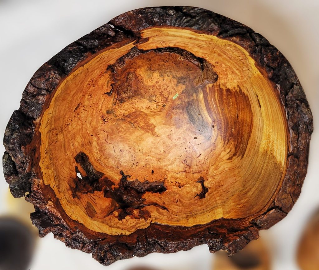 Cherry Burl Bowl turned by Steve Pink, Central Wisconsin Wood Turners